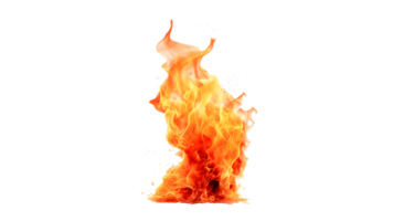 ai généré Feu flamme sur transparent Contexte. brûlant flamme sur transparent Contexte dans png