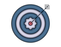 a 3d Target on a transparent background png