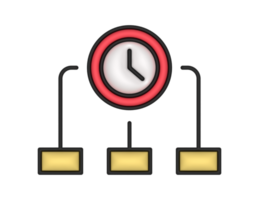 une 3d temps la gestion sur une transparent Contexte png