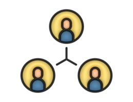 uma 3d equipe gestão em uma transparente fundo png