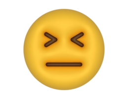 un 3d emoticon emoji en un transparente antecedentes png