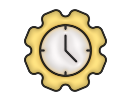 a 3d  Time Management on a transparent background png