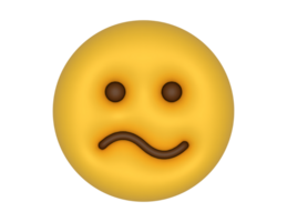 en 3d trött emoji på en transparent bakgrund png