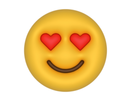 a 3d Love Emoji 2  on a transparent background png