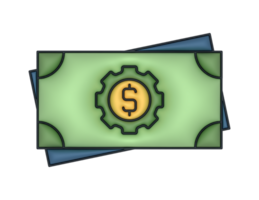 a 3d Money on a transparent background png