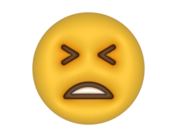 ein 3d Lächeln Emoji auf ein transparent Hintergrund png