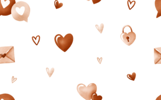 Simple seamless pattern for Valentine's Day. Background for February 14th with hearts. Ideal for textiles and clothing. Great for Valentine's Day, Mother's Day, textile, hand drawn design png