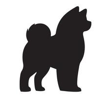 Akita. Vector image. White background.