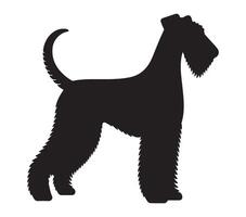 Airedale terrier vector illustration on white background.