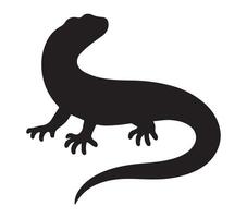 Agama Lizard. Vector image. White background.