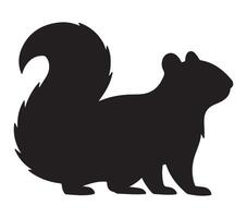 Vector, isolated silhouette of agouti. vector