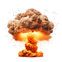 AI generated Generative AI  Nuclear bomb  on Transparent Background png