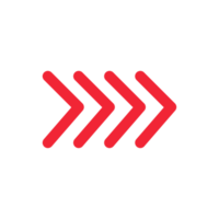 röd pilar tecken symbol med transparent bakgrund png