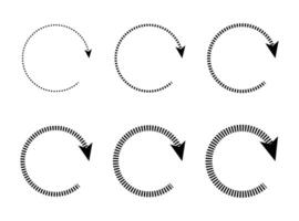 actualizar icono o símbolo, reiniciar icono circulo flecha simboliza vector. vector