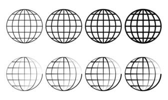 Globe icon, world icon, globe symbol vector illustration.