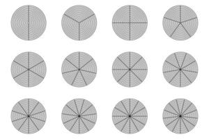 Polar grid isolated, polar coordinate circular grid vector. vector
