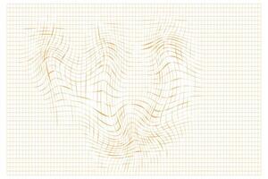 Abstract geometric background with wavy grid curved vector. vector
