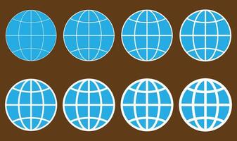 Globe icon, world icon, globe symbol vector illustration.