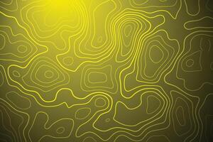 Topographic contour line map curvy wave isolines background. vector