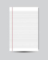 Empty writing sheets with line paper templates. vector