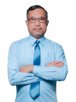 Portrait of one-man transparent background. Professional Asian businessman, standing confidently against a crisp transparent background, singular expertise, and professionalism in world of business png