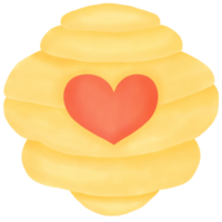 Honeycomb with heart png