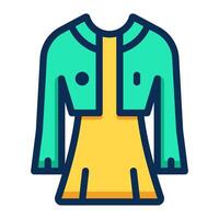 Women's Clothes Perfect Pixel Icon 64px line. vector