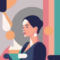 vector ilustración mujer retrato