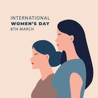 internacional De las mujeres día ilustraciones vector