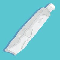 Squished Toothpaste Tube vector