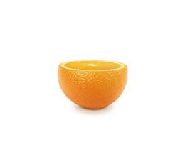 Orange slice on white background photo