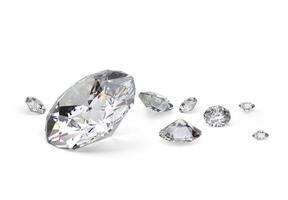 diamond on white background with high quality photo