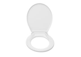 White lid for toilet seat isolated on white background photo