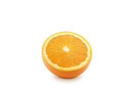 Orange slice on white background photo