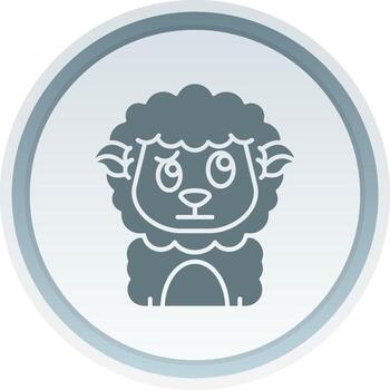 Confused Solid button Icon vector