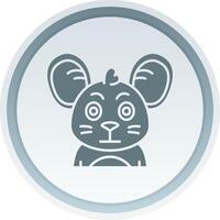 Embarrassed Solid button Icon vector