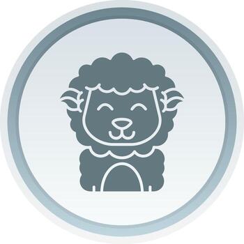 Relieved Solid button Icon vector