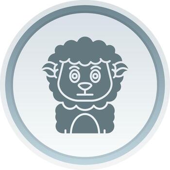 Embarrassed Solid button Icon vector