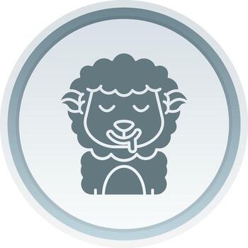 babear sólido botón icono vector