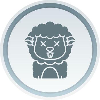 Dead Solid button Icon vector