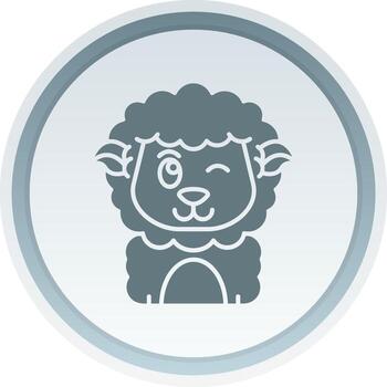 Wink Solid button Icon vector