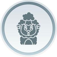 Exploding Solid button Icon vector