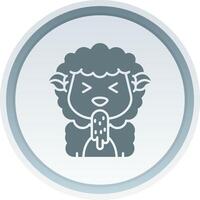 Vomit Solid button Icon vector