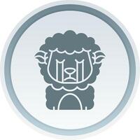 Cry Solid button Icon vector