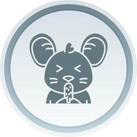 Vomit Solid button Icon vector