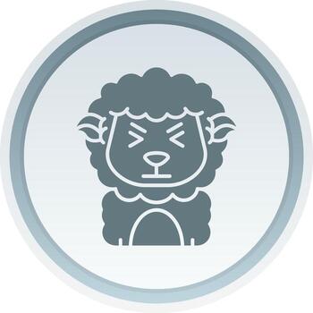 Angry Solid button Icon vector