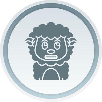 Shocked Solid button Icon vector