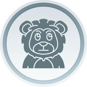Embarrassed Solid button Icon vector