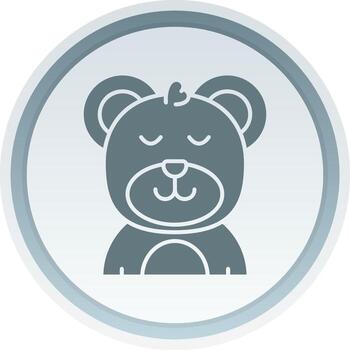 Relieved Solid button Icon vector