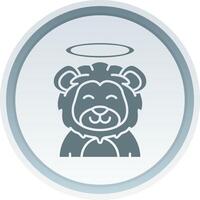 Angel Solid button Icon vector